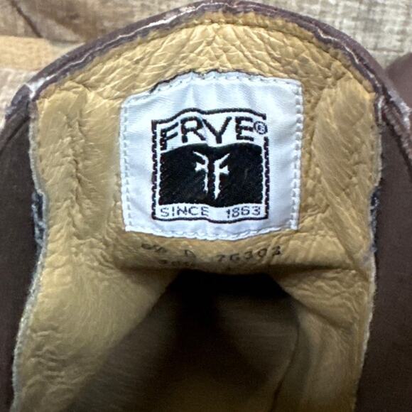 Frye Jackie Gore Booties Ankle Boots Brown Leather Size 6.5 - Picture 9 of 11